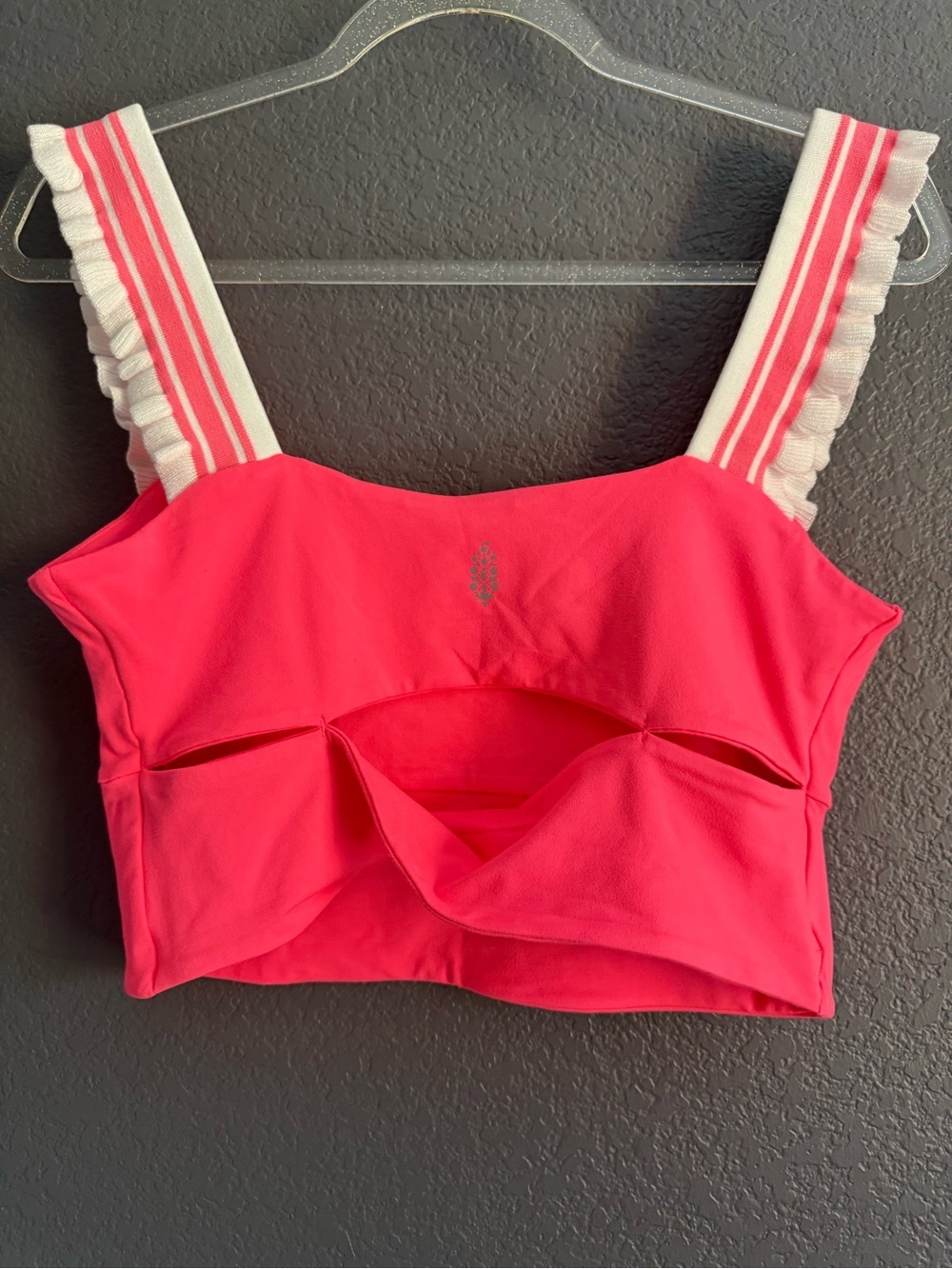 FREE PEOPLE MOVEMENT • NWT time out tank top - pink white - large - Picture 4 of 4